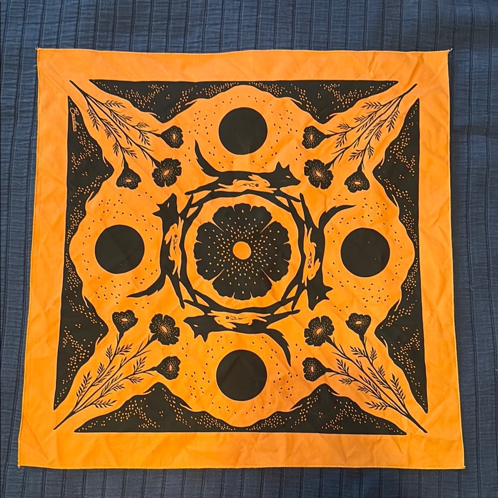 Eradura Brown/Burnt Orange and Black Patterned Bandana